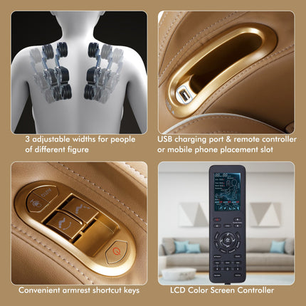 Zero Gravity Full Body Massage Chair with SL Track and Yoga Stretching