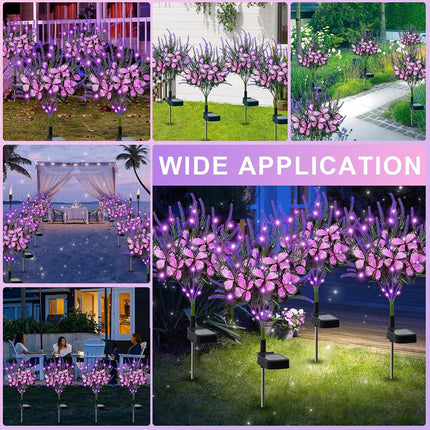 Solar Garden Lights 4Pack Solar Flowers Lights Outdoor