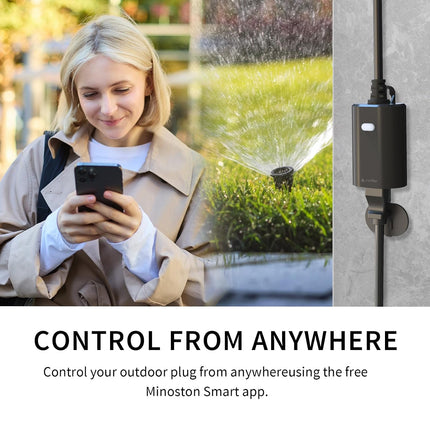Outdoor Smart Plug, Matter Smart Plug, Smart Home Wi-Fi Outlet IP65 Waterproof, Compatible with Alexa, Apple Home, Smartthings, Google Home, Smart Life, IP65 Waterproof, 2.4Ghz, 2 Pack