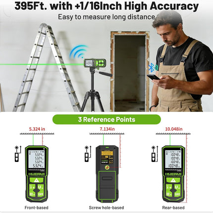 395FT Bluetooth Green Laser Measuring Tool S120-G-BT