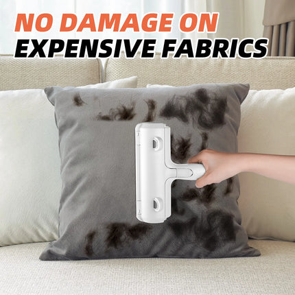Resuable Pet Hair Remover Multi-Surface Cat & Dog Fur Lint Roller for Furniture & Clothing,White
