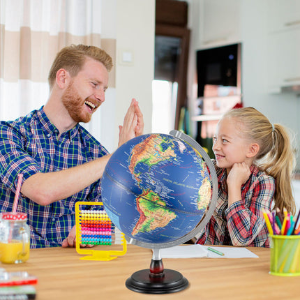 12 Inch Illuminated World Globe Antique Light up Globe Night Lamp