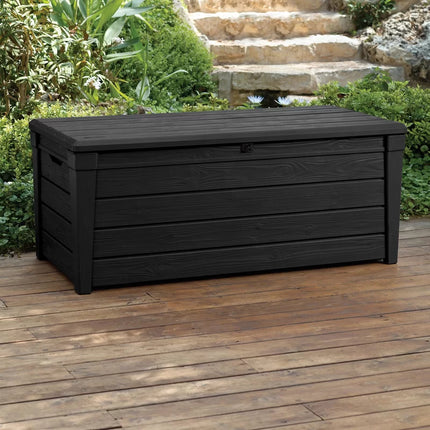Brightwood 120 Gallon Large Durable Outdoor Storage and Weather Resistant Resin Deck Box (Choose Color)