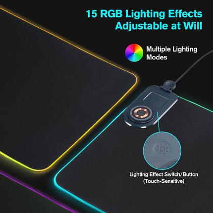 4-In-1 RGB Gaming Mouse Pad with Wireless Charging & Phone Holder