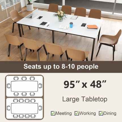 8 Feet Conference Room Table Large Meeting Table Seats up to 10 People