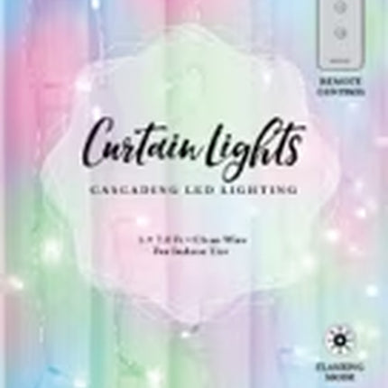 200-Count Multicolor Cascading Curtain String Lights, Usb-Powered, 7 Ft X 6.2 Ft, with Remote, Indoor Use