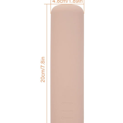 Travel Makeup Brush Holder, Magnetic Anti-Fall Out Silicon Portable Cosmetic Face Brushes Holder, Soft and Sleek Makeup Tools Organizer for Travel-Khaki（7.8 * 1.89 * 0.8 Inches）