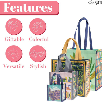 Tiny Reusable Gift Bags, Tote Bag and Gift Bag with Handles, Perfect for Birthday Gifts and Party Bags RPET 1 Hedgehog