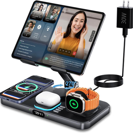 6 in 1 30W Foldable Charging Station for Multiple Devices