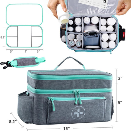 Medicine Bag, Large Medical Bag and First Aid Bag Empty for Travel