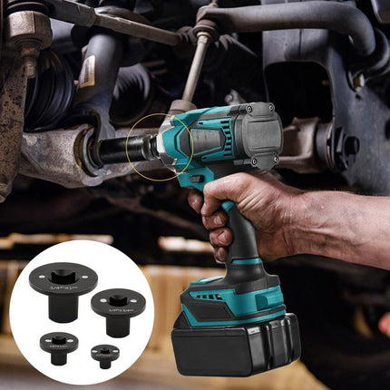 4Pcs Low Profile Impact Socket Adapter Set for Tight Spaces, Cr‑Mo Steel