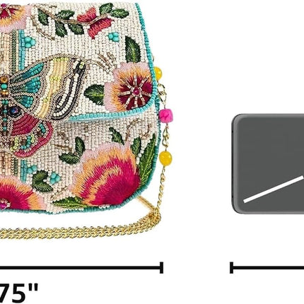 Dream Chaser Beaded Butterfly Crossbody Phone Bag