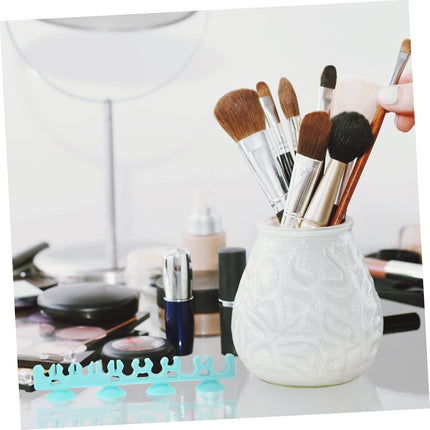 Cosmetic Brush Storage Rack 1Pc Silicone Makeup Brush Paint Silicone Holder Makeup Storage Organizer Box Drying Shelf Holder Organizer Desk