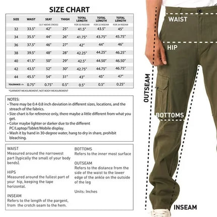 Alamo Casual Cargo Pants for Men - Stretchable, Regular Fit Cargo Work Pants for Men - 6 Pocket Outdoor Mens Work Pants