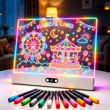 Led Drawing Board for Kids,16” Rechargeable Light Board,11 Modes