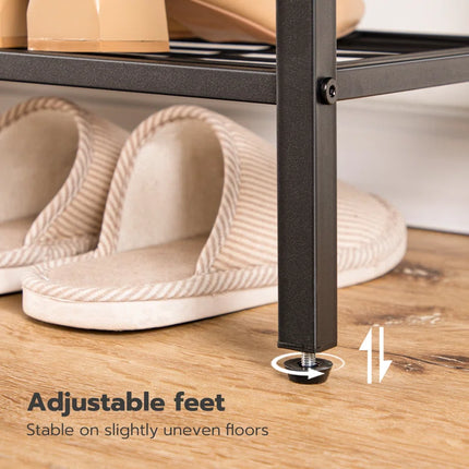 26.8" H 20-Pair Metal Shoe Rack