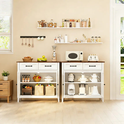 32'' Kitchen Storage Island with Drawer and Adjustable Shelf