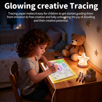 16" Led Drawing Board for Kids with 13 Light Effects