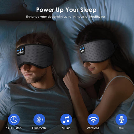 Sleep Headphones Bluetooth 5.4 Sleep Mask with HD Sound