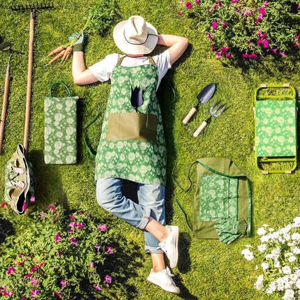Garden Kneeling Pad &Gardening Apron Set, Gardening Gifts for Women