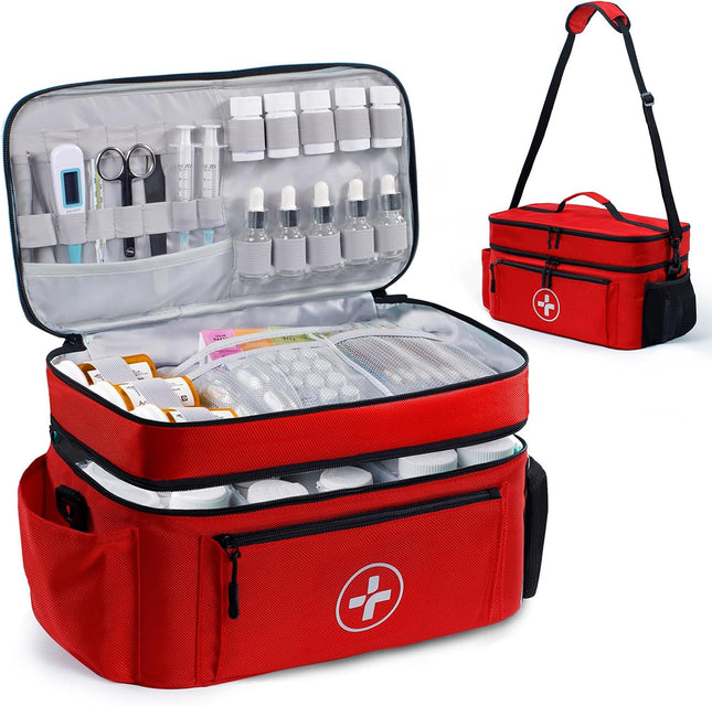 Medicine Bag, Large Medical Bag and First Aid Bag Empty for Travel