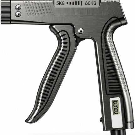 Grip Strength Trainer with Finger Exerciser, Digital Counter Adjustable Hand Grip Strengthener Trigger-Style Grip Strength Trainer, Index-Finger Squeeze Trainer for Strength Training, Recovery and Muscle Building