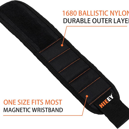 2 Pieces Magnetic Wristband for Holding Screws, Gifts for Men, Tool Belt Magnetic Wristband for Holding Screws, Cool Gadgets Gifts for Him Men Women Husband (Gift Box)
