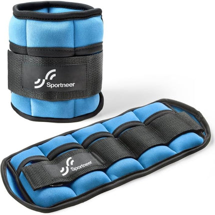 Adjustable Ankle Weights, 2-10 Lb per Pair, Removable Weights