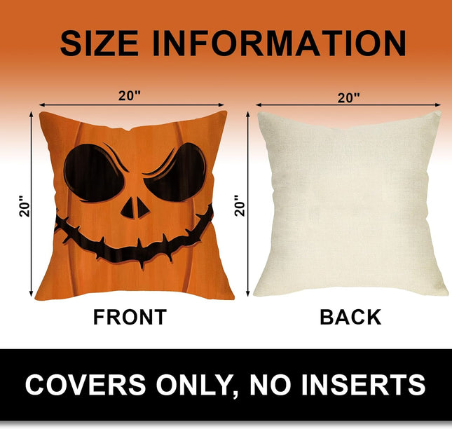 Halloween Jack O Lantern Decorative Throw Pillow Covers