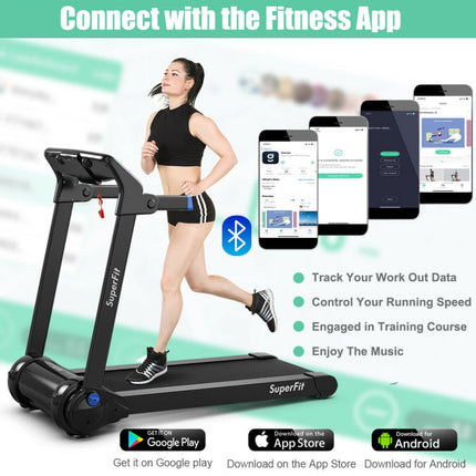3HP Electric Folding Treadmill with Bluetooth Speaker