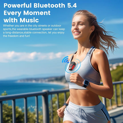 Wearable Bluetooth Speaker, IPX6 Waterproof Clip on Wireless Small Speaker