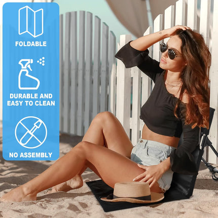 2 Pcs Foldable Poolside Chairs for Edge of Pool,Black