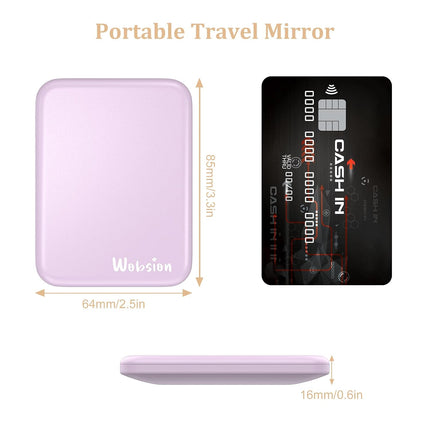 1X/3X Travel Mirror with Light, Compact Magnifying Mirror
