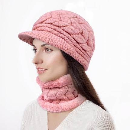 3 in 1 Womens Winter Hat Gloves Scarf Set, Warm Hat Mittens