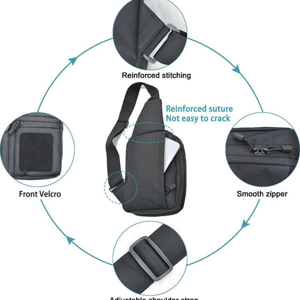 Crossbody Shoulder Bag for Men - Ccw Sling Bag - Tactical Crossbody Bag