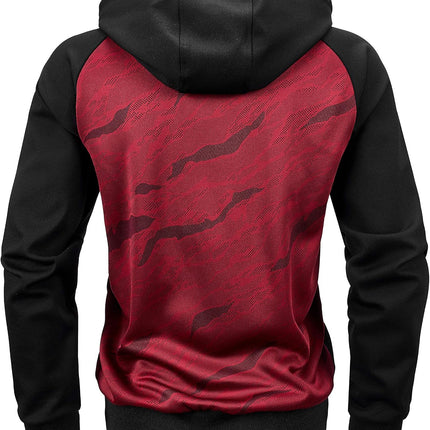 Men'S Color Block Hoodie-Full Zip Ultimate Heavyweight Fleece Hoodie-Camo Zip up Hoodie with Kanga Pocket