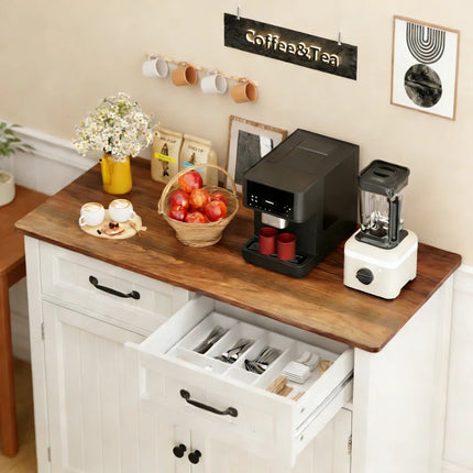 32'' Kitchen Storage Island with Drawer and Adjustable Shelf