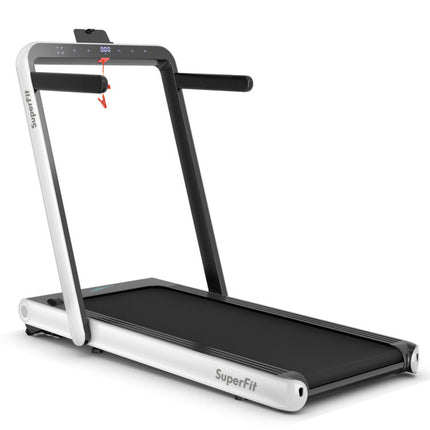 4.75HP 2 in 1 Folding Walking Pad Treadmill with Remote APP Control