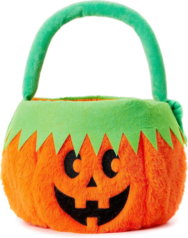 Plush Halloween Bucket Trick or Treat Bucket Halloween Basket Trick or Treat Basket for Halloween Candy Bag Halloween Trick or Treat Bag Candy Tote Bucket Pumpkin Bucket (Pumpkin Face Style 1)