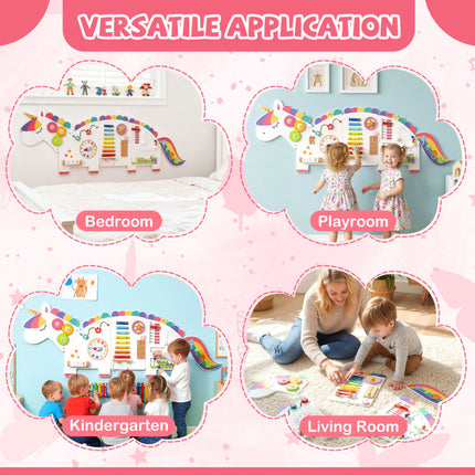 11-In-1 Dinosaur Activity Wall Busy Board Panels for Toddlers Education and Early Development
