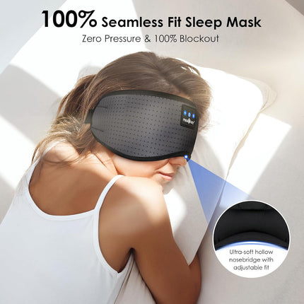 Sleep Headphones Bluetooth 5.4 Sleep Mask with HD Sound