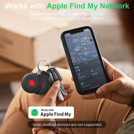 Air Tracker Air 4 Pack Tag Tracker Tag,Ip68 Waterproof Smart Tag Locator Keys Finder and Item Locator,Bluetooth Tracker Item Finders with Find My(Ios Only) Track Your Keys,Wallet (Black)