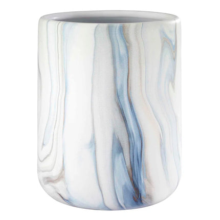 Waves Bath Blue Wastebasket