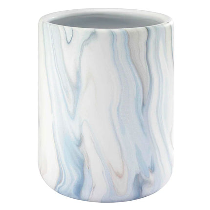 Waves Bath Blue Wastebasket