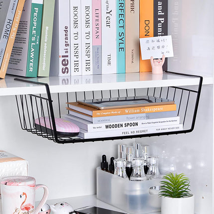 4Pcs under Shelf Basket Metal Wire under Cabinet Basket for Kitchen Pantry