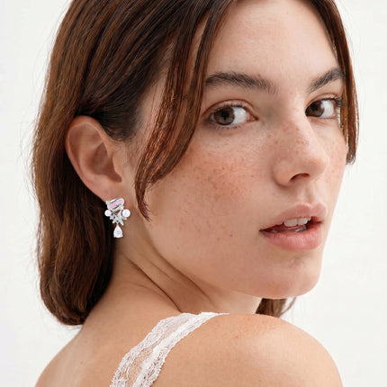 Pink Starfish Drop Earrings