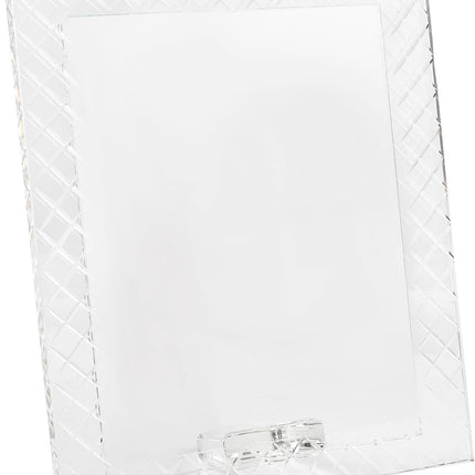 8''X 10'' Crystal Picture Frame for Wedding, Elegant Glass Photo Frame for Home & Office Decor, Decorative Design for Tabletop Display, Includes Luxury Gift Box (8X10Inch)