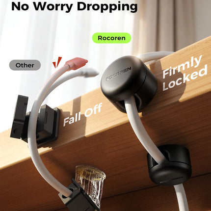 9‑Pack Upgraded Magnetic 360° Rotatable Adhesive Cable Clips