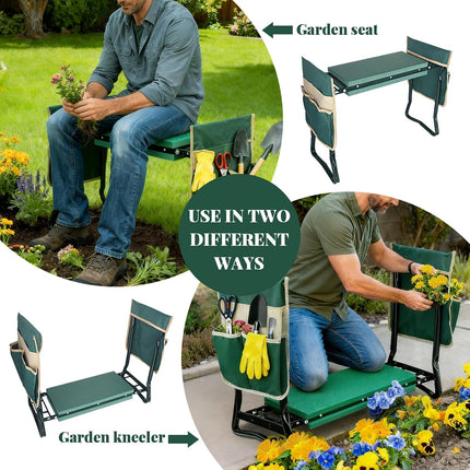 Garden Kneeler and Seat Gifts Foldable Gardening Stool