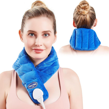 Neck Heating Pad, Hands-Free Electric Heated Neck Wrap for Neck Pain Relief, Upgraded Fast Neck Heat Pad, 10-90Min Timer with Countdown, 86-158℉ Adjustable Temperature (Universal Size)